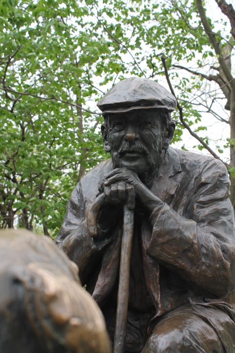 man at the zoo